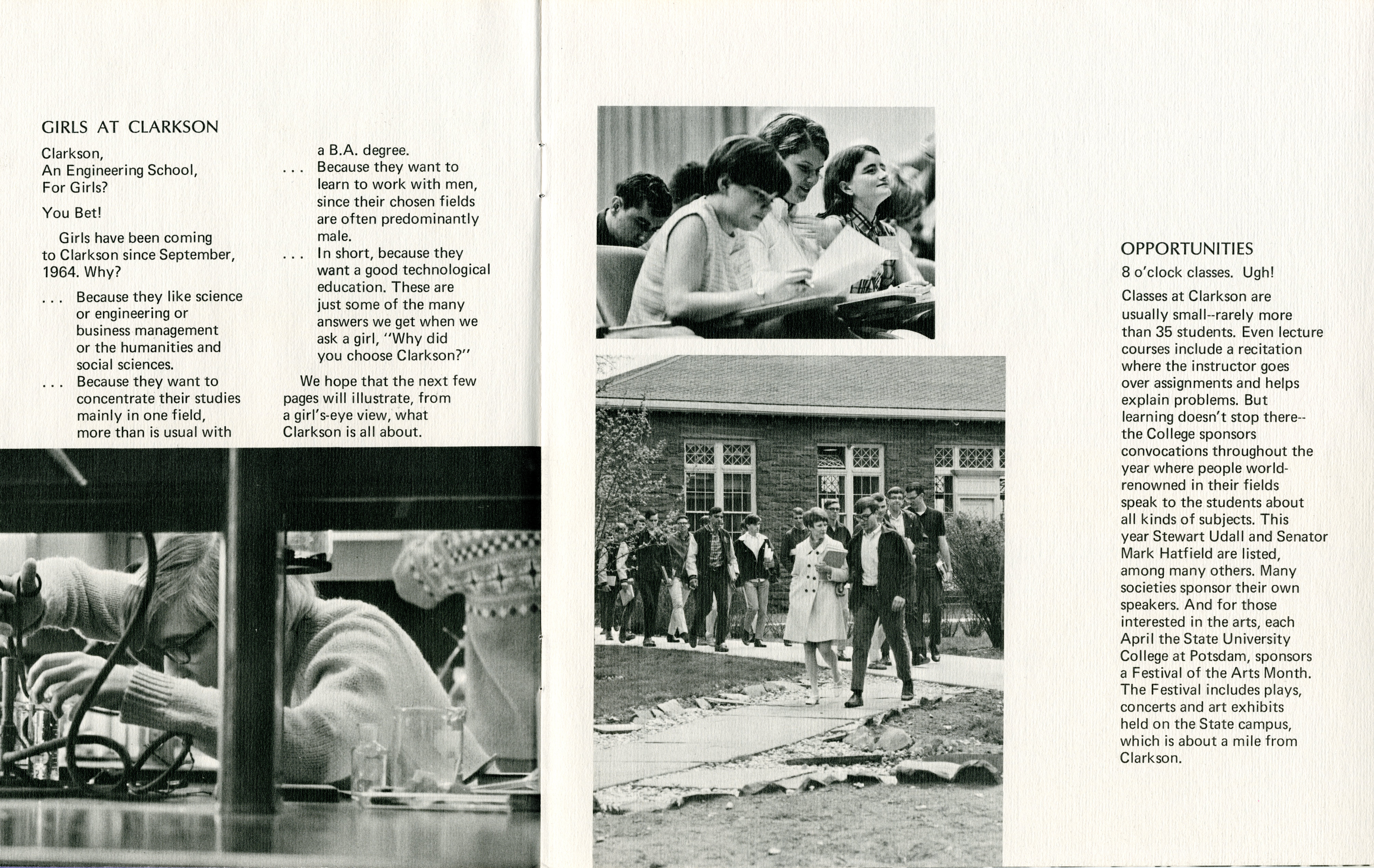From <i>The Girls at Clarkson</i>, a 1971 promotional pamphlet
